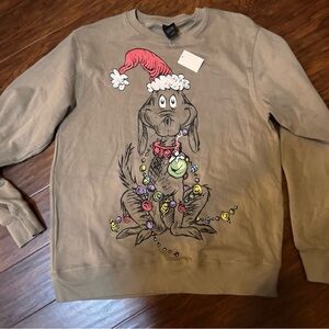 Dr. Seuss The Grinch “Max Dog” Tan Graphic Sweatshirt